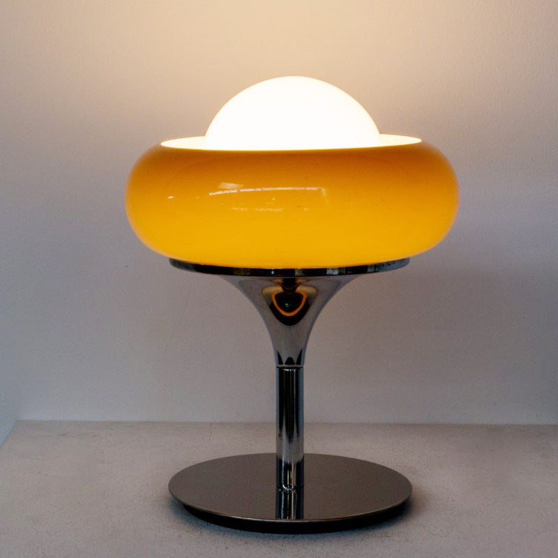 Morandi Moderna Simple Metal/Vidrio LED Lámpara de Pie, Naranja