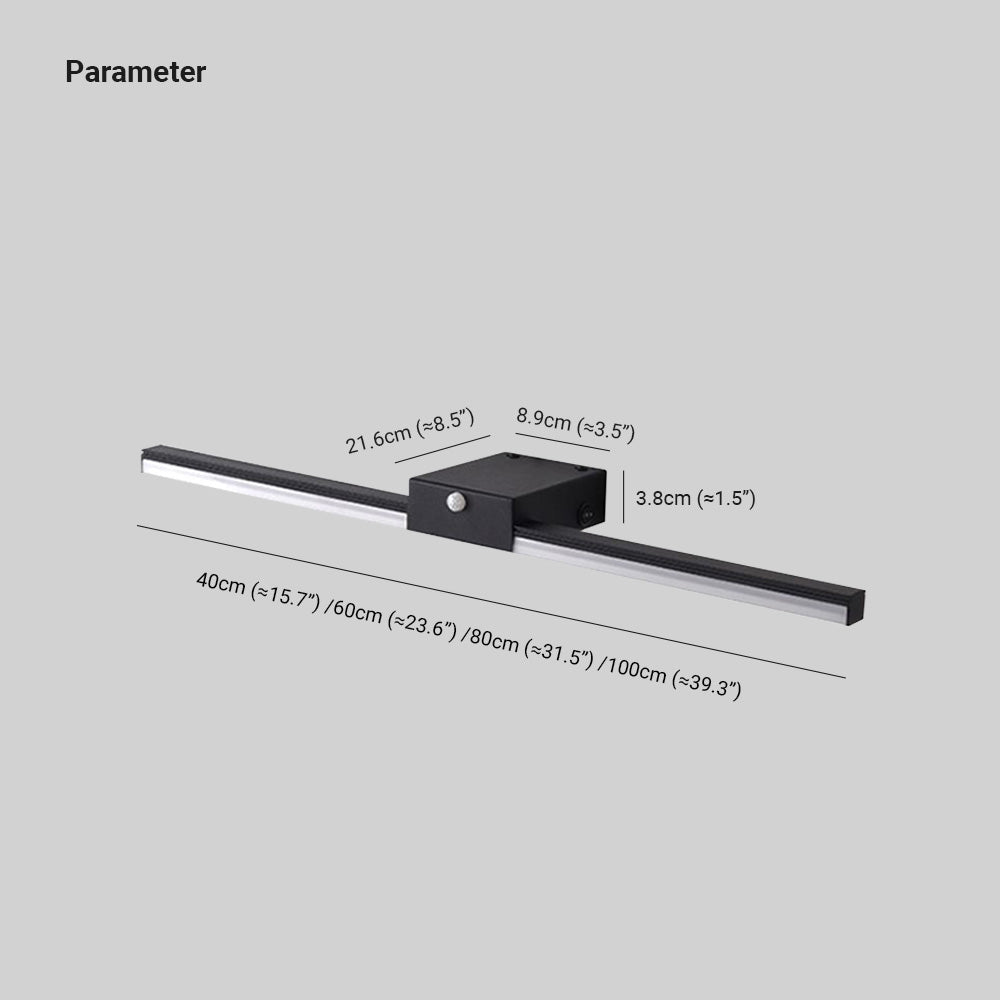 Edge Lineal Minimalista Metal LED Aplique de Pared Blancos/Negro