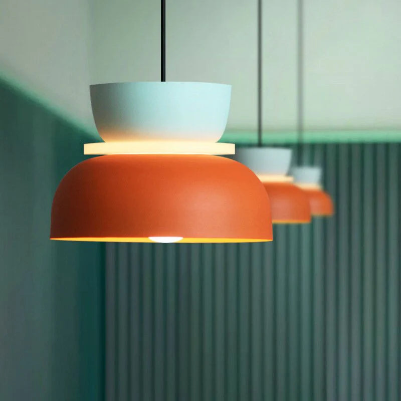 Morandi Moderna Domo LED Metal Lámpara Colgante Multicolor