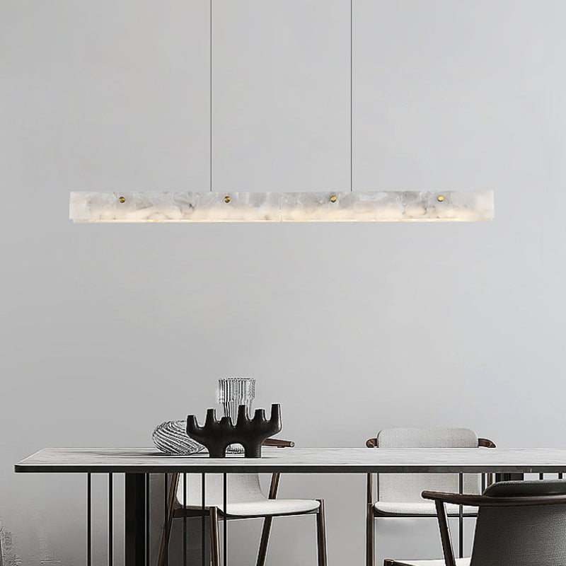 Edge Moderno LED Lámpara Colgante Blanco Mármol Comedor/Bar