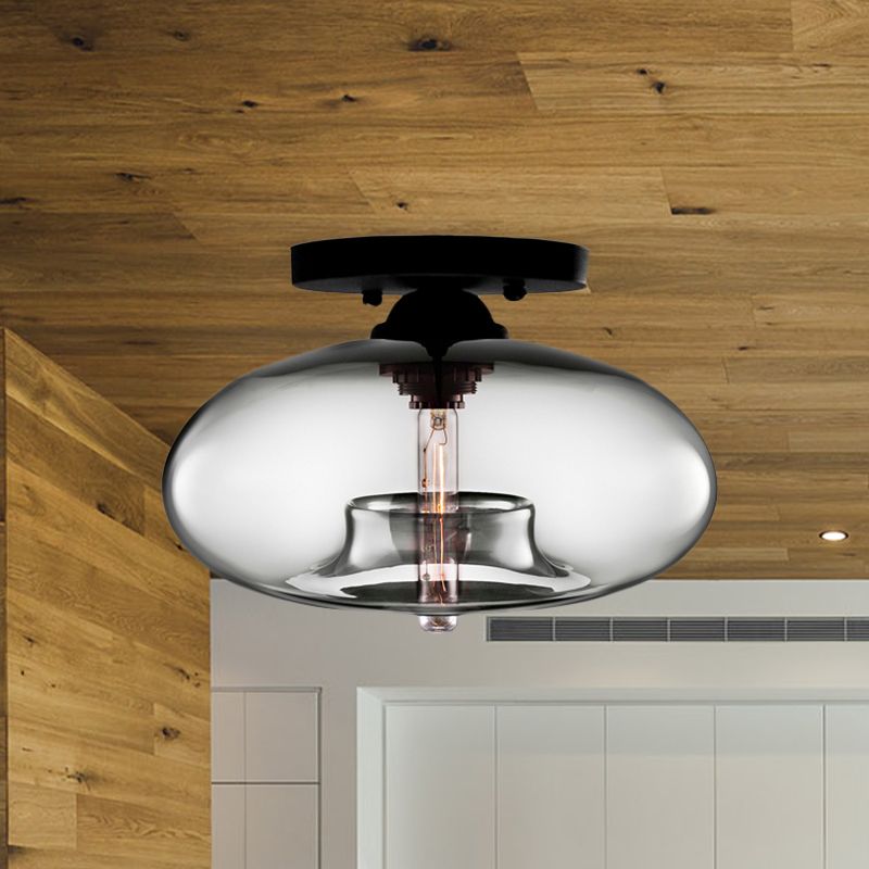 Sanna Lámpara de Techo Industrial Art Decó Globo Flush Mount Salón