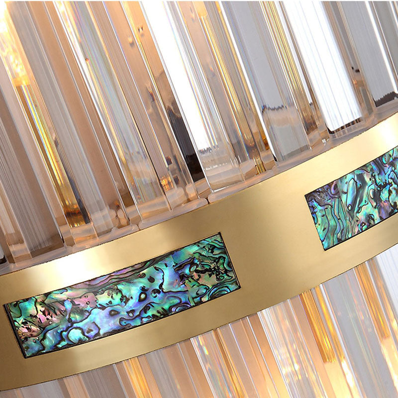Crystal Moderno Metal LED Aplique de Pared Dorado Comedor Salón