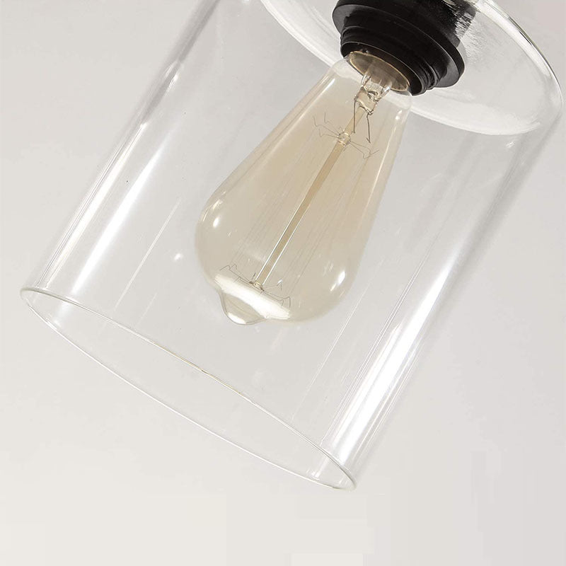Leigh Industrial Minimalista LED Lámparas de araña Negro Metal Cocina