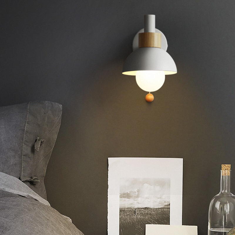 Morandi Moderno LED Aplique De Pared Interior Metal Vidrio Dormitorio