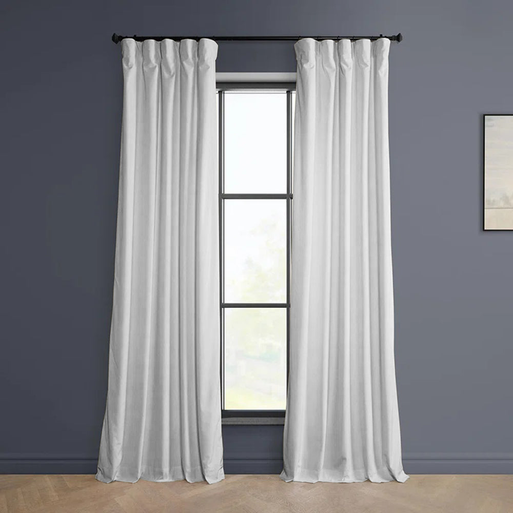 Velvet Minimalist Curtain Pleated Cloud