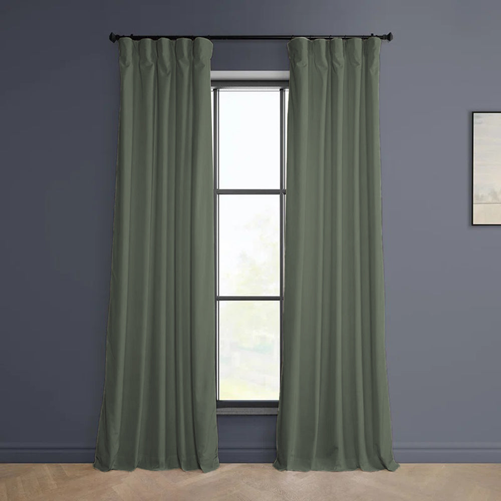 Velvet Minimalist Curtain Pleated Cloud