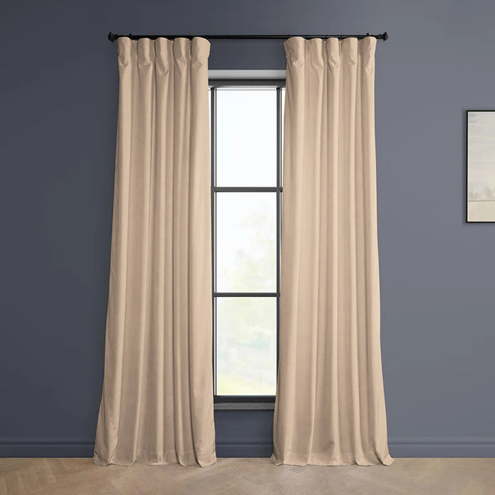 Velvet Minimalist Curtain Pleated Cloud