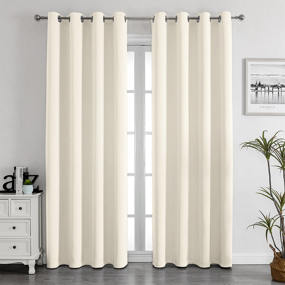 Velvet Minimalist Curtain Grommet Cloud