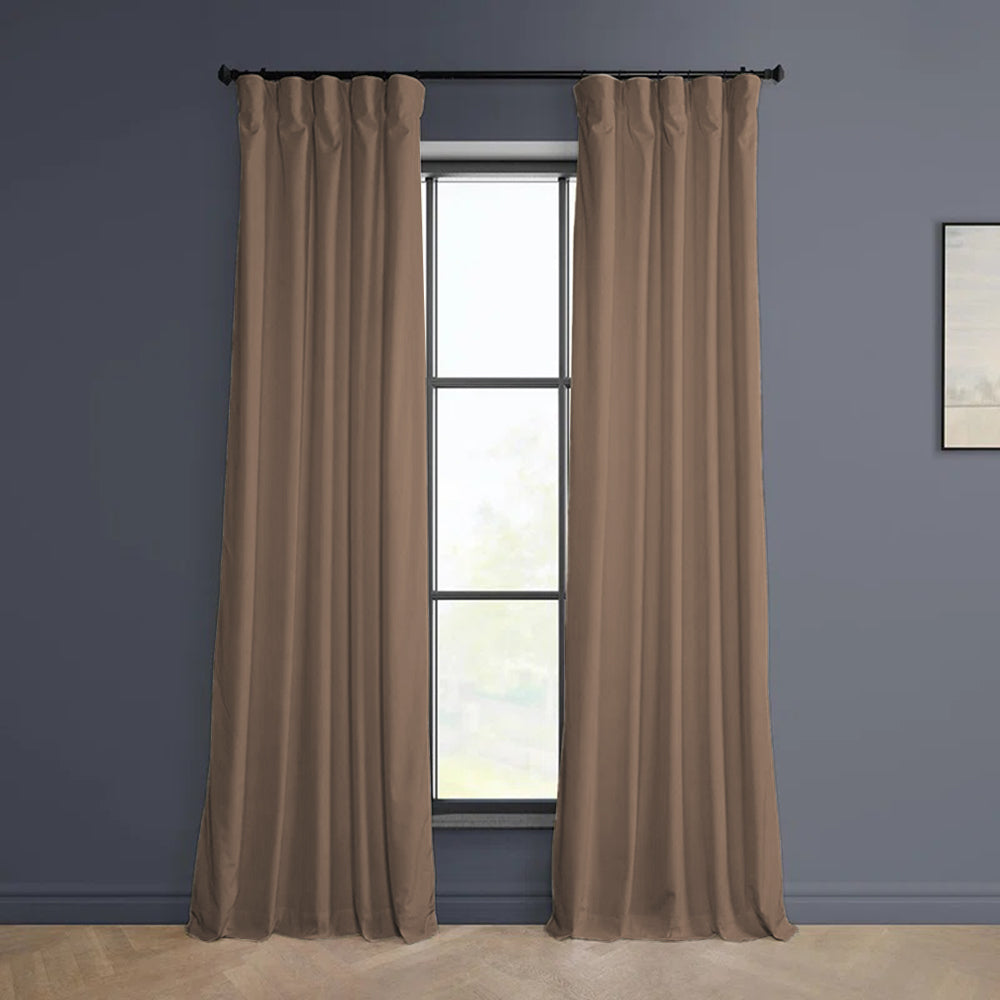 Velvet Minimalist Curtain Pleated Cloud