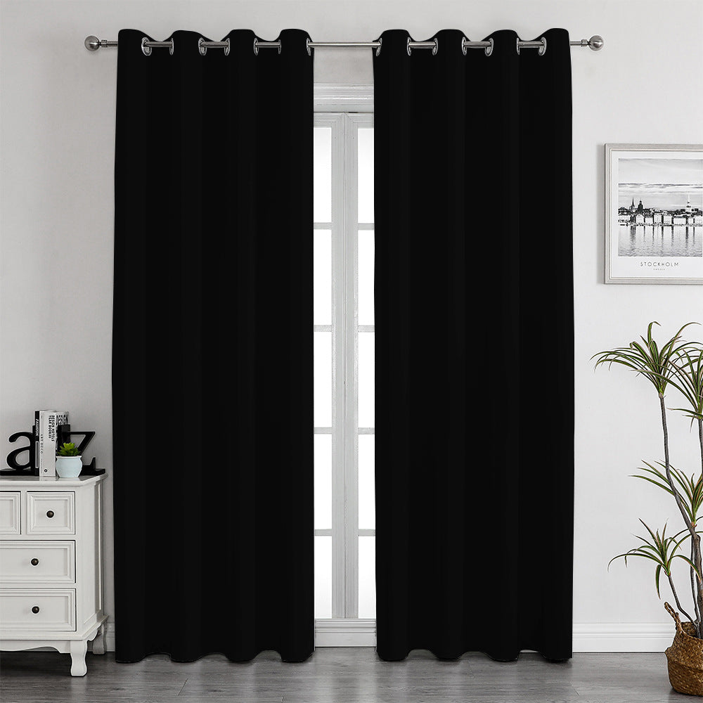 Velvet Minimalist Curtain Grommet Cloud