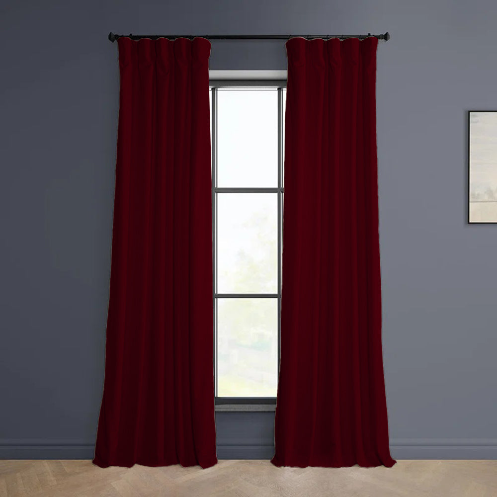 Velvet Minimalist Curtain Pleated Cloud