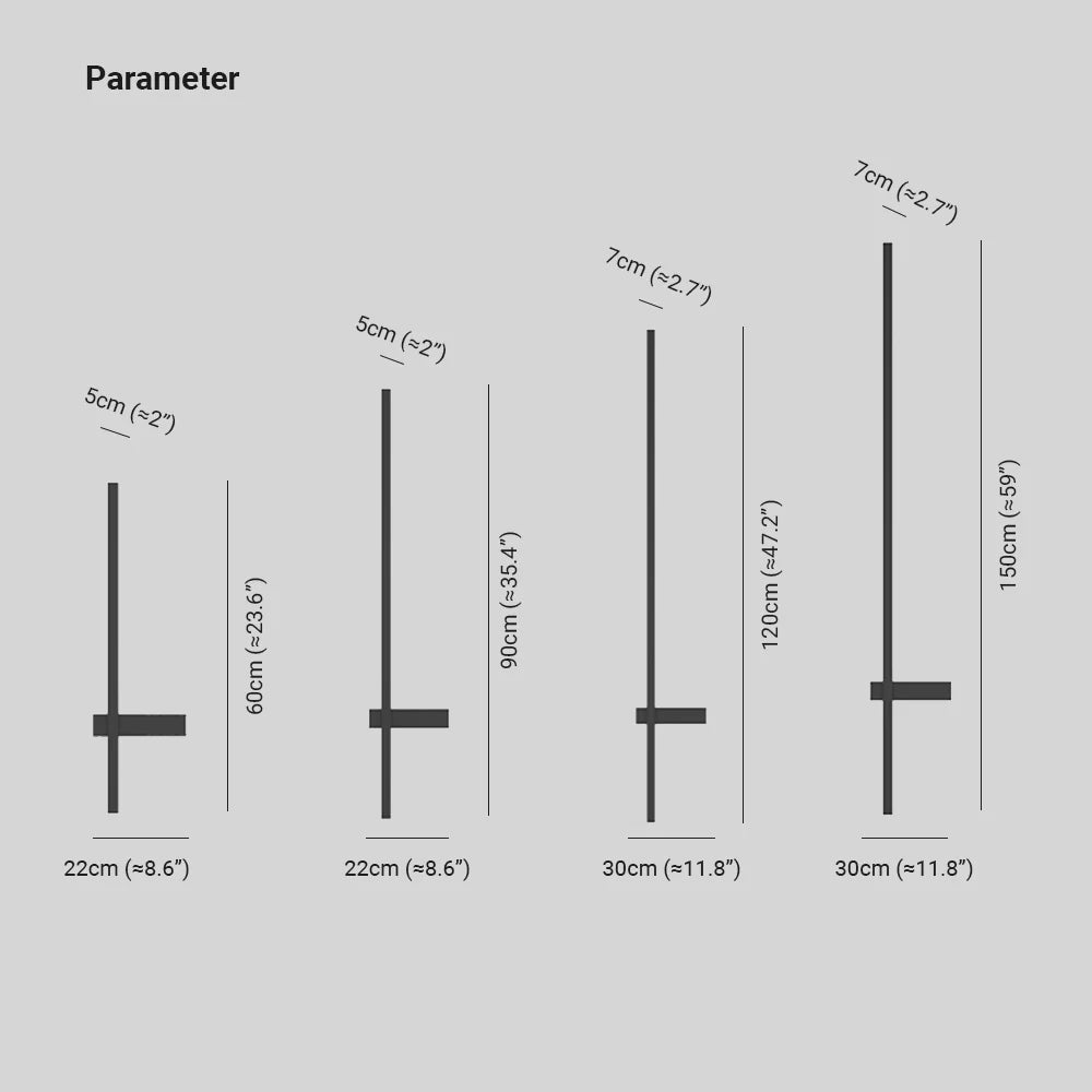 Edge Lámpara de Pared Minimalista Duo-Lineal de Metal para Exteriores Negra