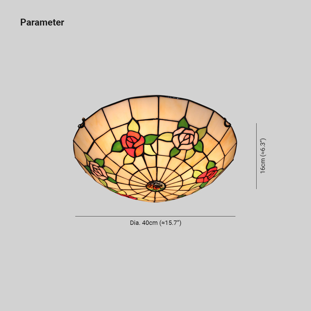 Eryn Retro Magnífico Flush Mount Ceiling Light Vidrio Dormitorio/Salón