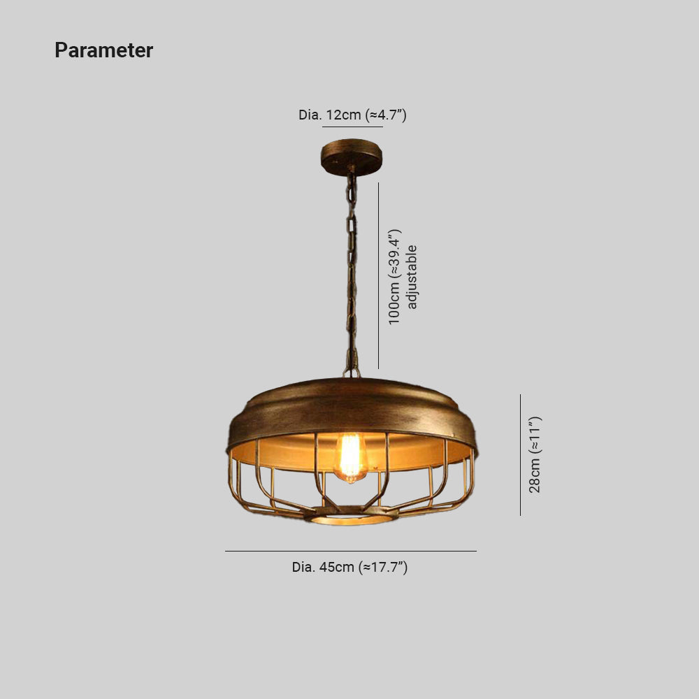 Alessio Industrial LED Lámpara colgante Metal/Vidrio Comedor/Dormitorio