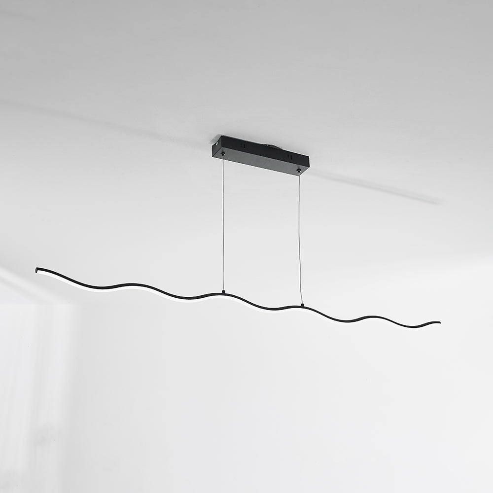 Louise Moderna Lineal Metal Lámpara Colgante Negra/Dorada