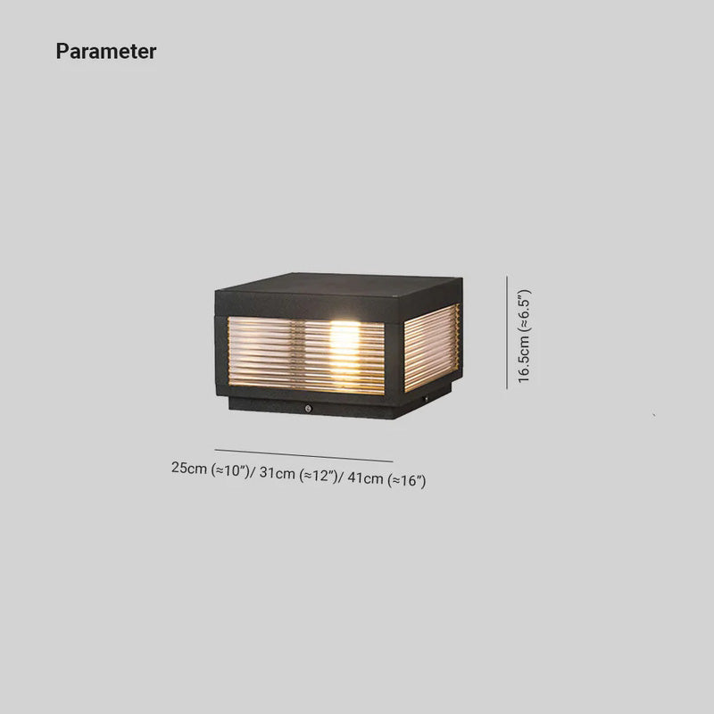 Riley Retro Lámpara Exterior LED Cubo Metal Patio Jardín