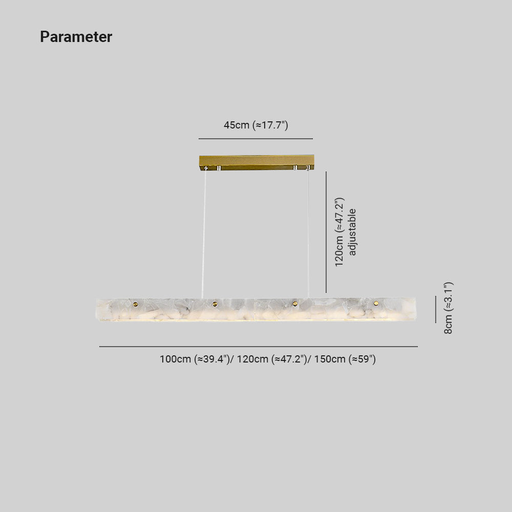 Edge Moderno LED Lámpara Colgante Blanco Mármol Comedor/Bar