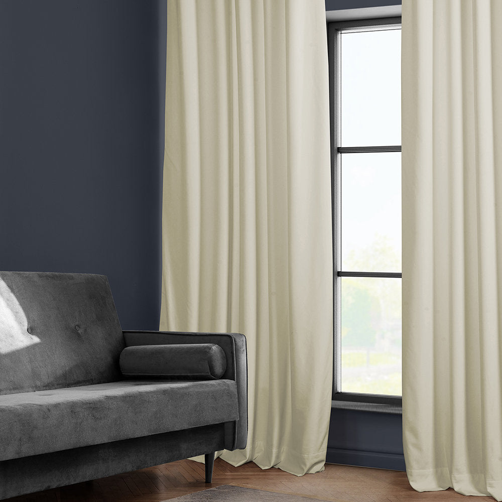 Velvet Minimalist Curtain Pleated Cloud