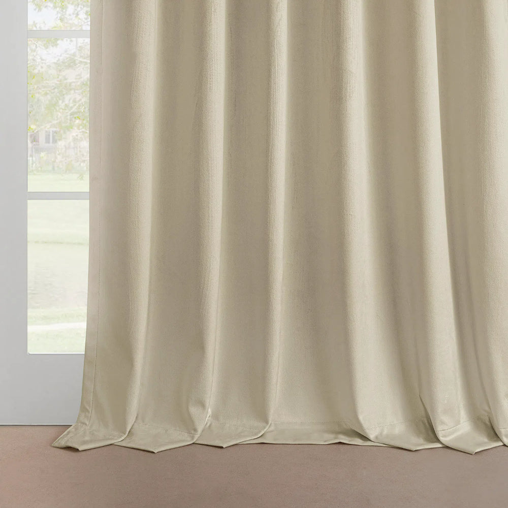 Velvet Minimalist Curtain Pleated Cloud