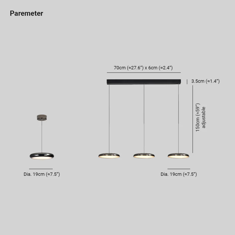 Leilani Moderna Minimalista LED Lámpara Colgante Metal Salón