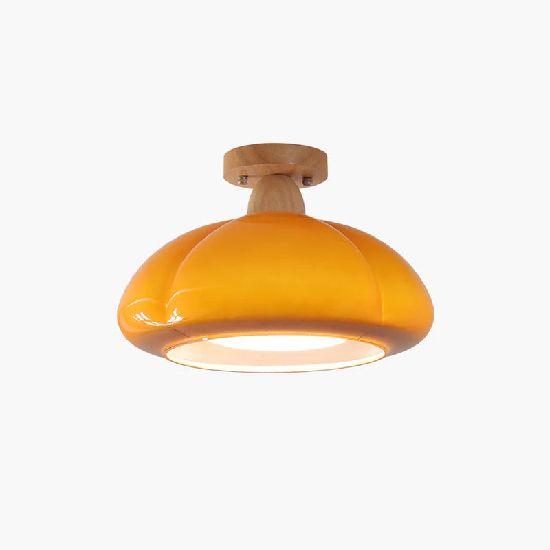 Hailie Moderno LED Calabaza Lámpara de Pared Madera Vidrio Pasill Salón