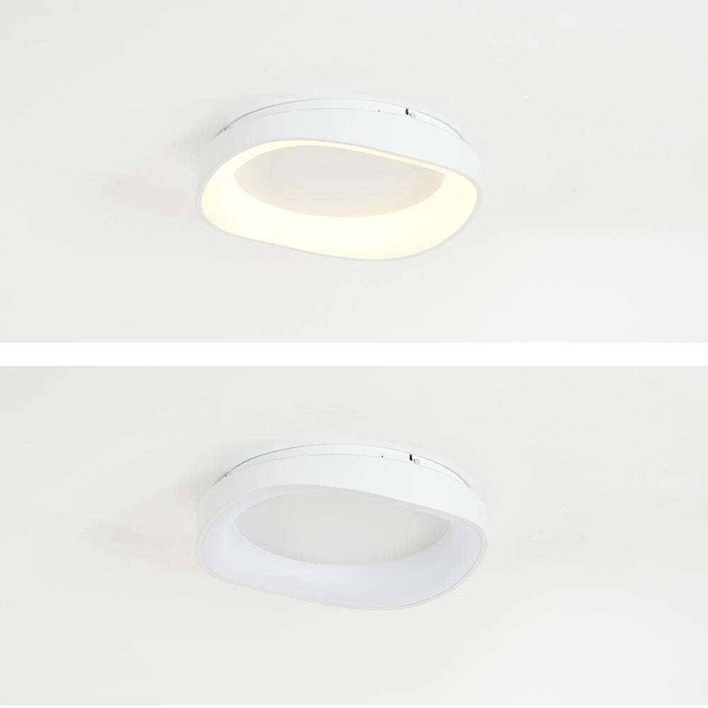 Arisha Moderna Cuenco Metal LED Lámpara de Techo, Blanca