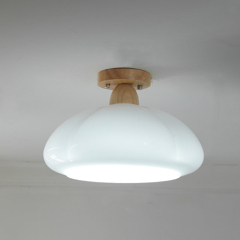 Hailie Moderno LED Calabaza Lámpara de Pared Madera Vidrio Pasill Salón