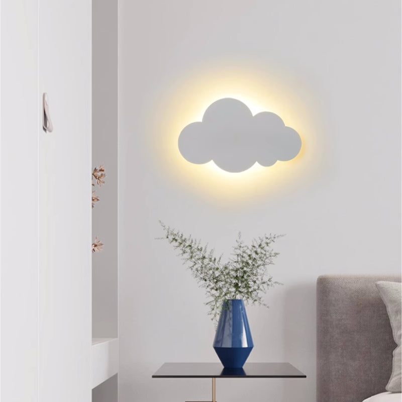 Morandi Lámpara de Pared Moderna Minimalista en Forma de Nube Blanco/Azul/Rosa