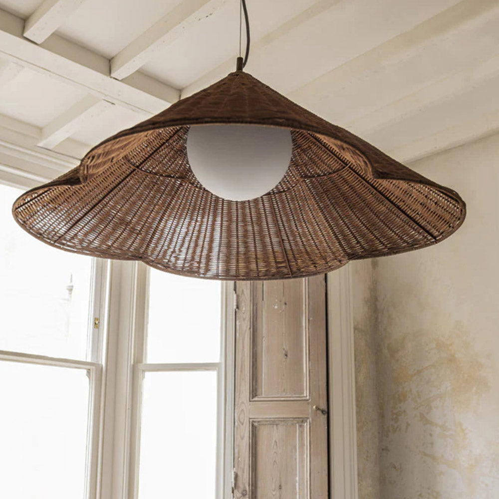 Muto Vintage Rattan Pendant Light Livining Room Bedroom