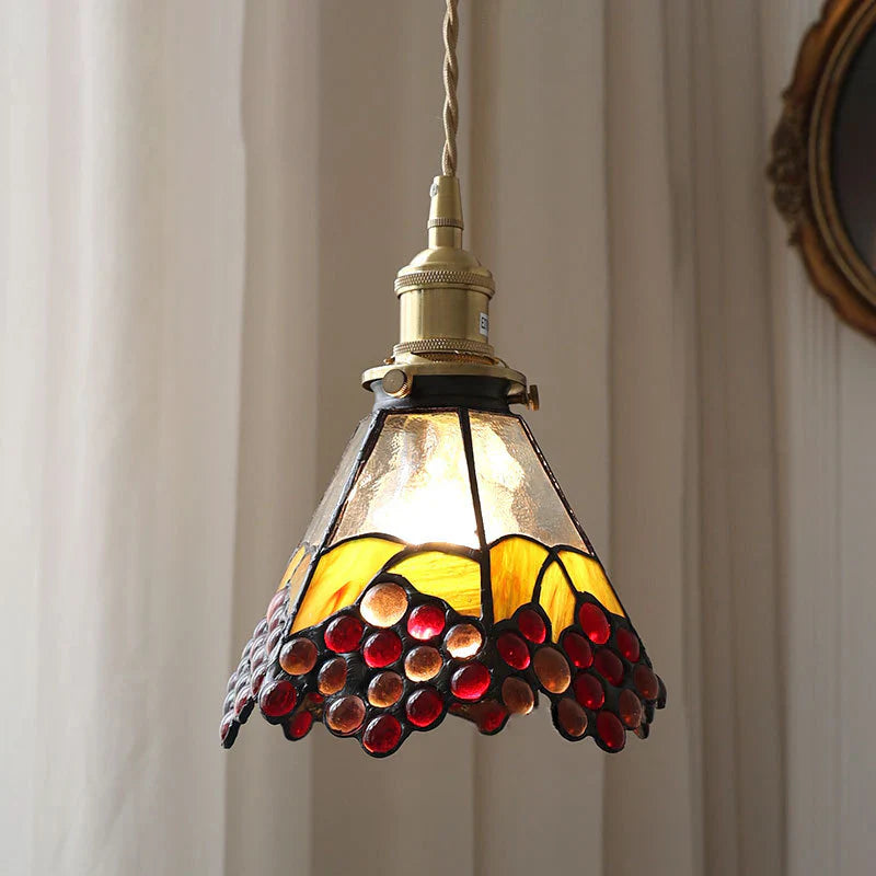 Eryn Vintage Lámpara Colgante Colorido Vidrio Dormitorio/Comedor