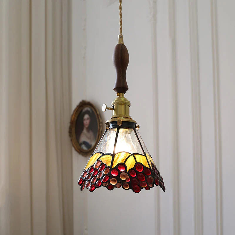 Eryn Vintage Lámpara Colgante Colorido Vidrio Dormitorio/Comedor