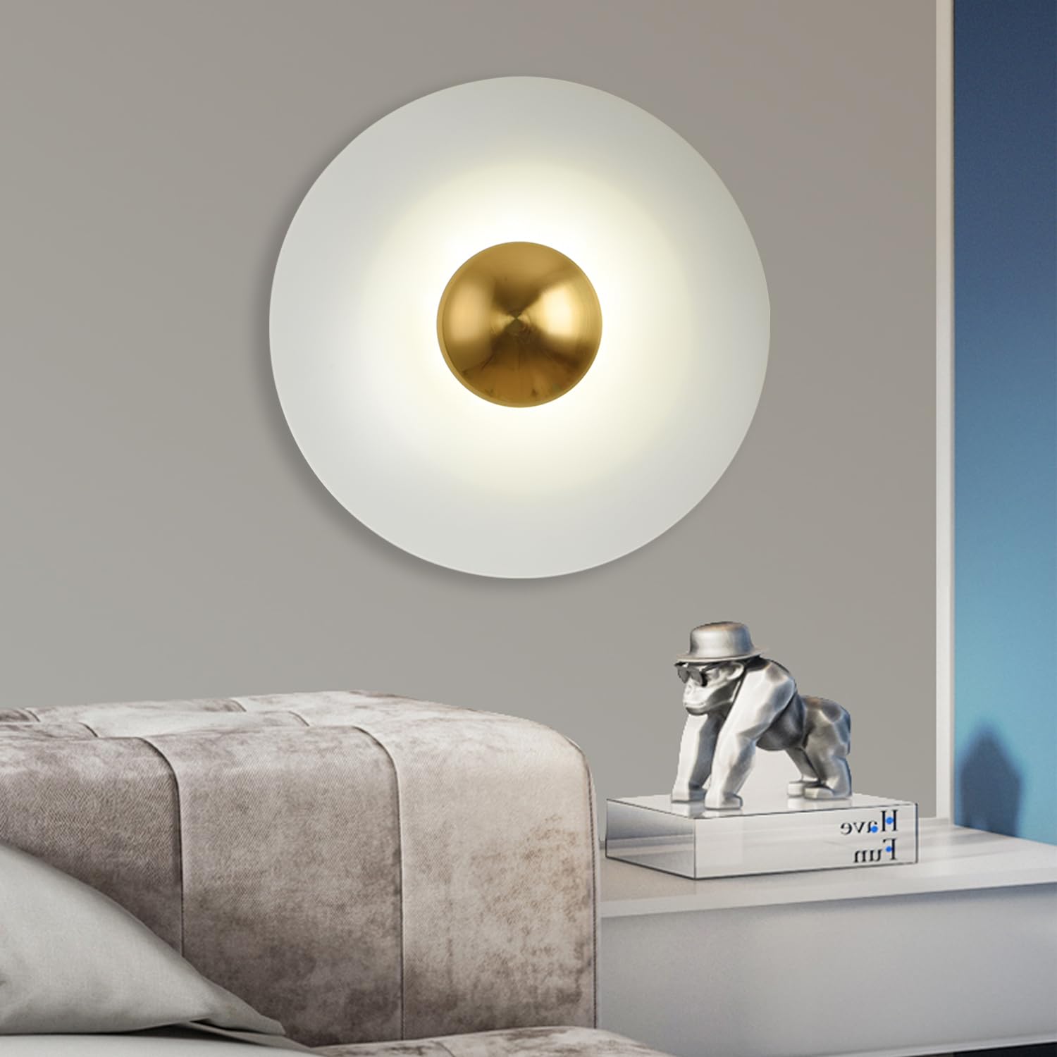 Morandi Minimalista LED Interior Aplique Metal Hotel Dormitorio