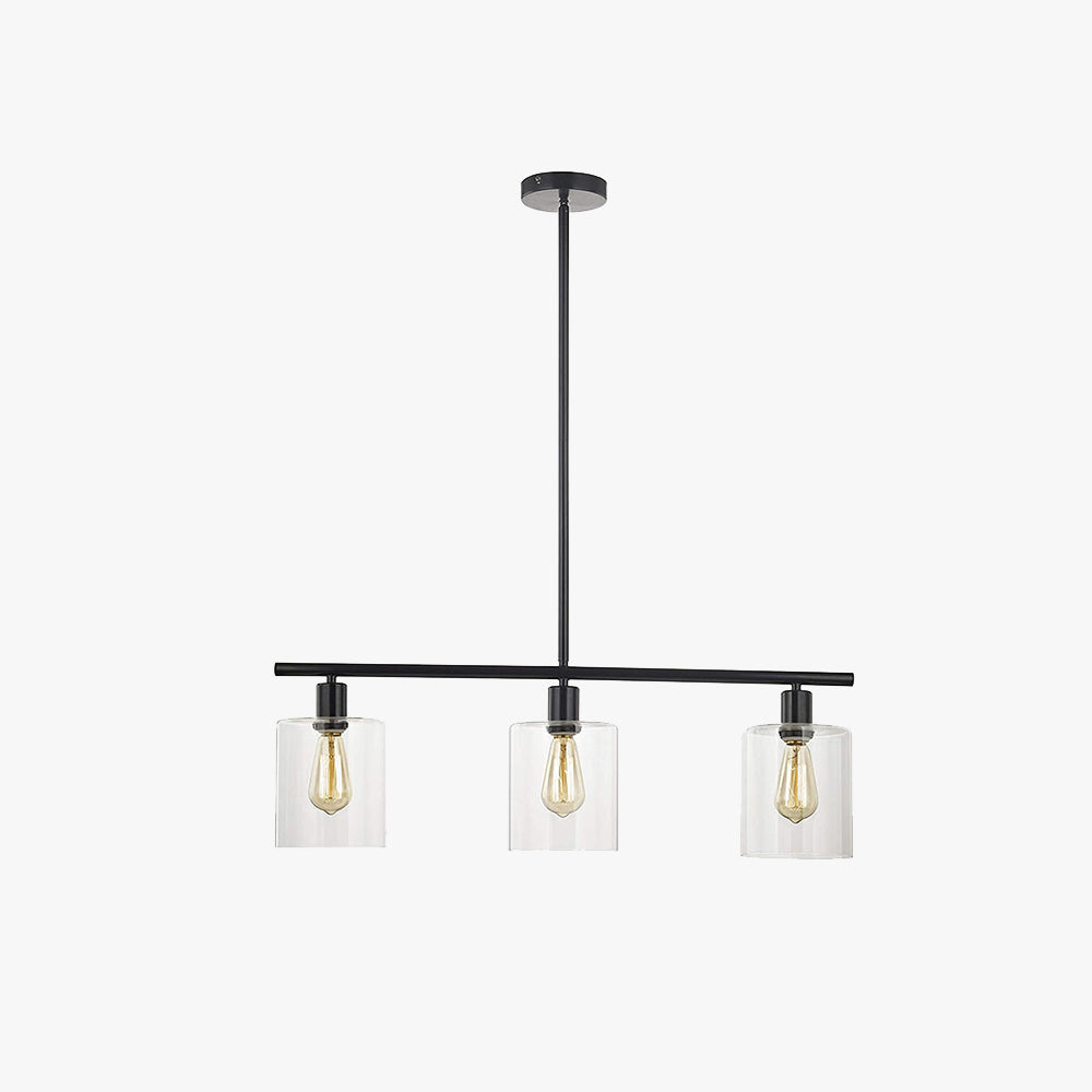 Leigh Industrial Minimalista LED Lámparas de araña Negro Metal Cocina