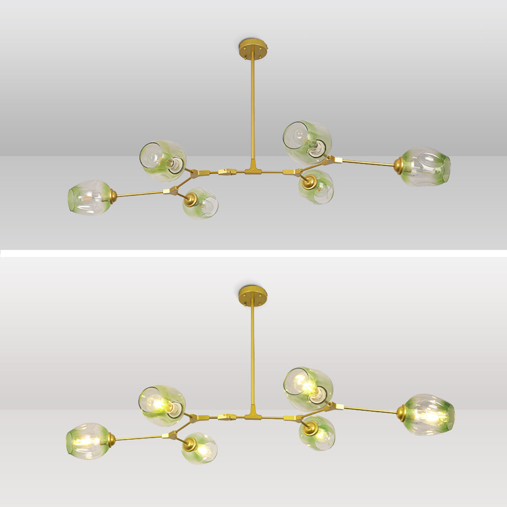 Valentina Diseño Molecular Bola Metal/Vidrio Lámpara Colgante Negra/Doroda