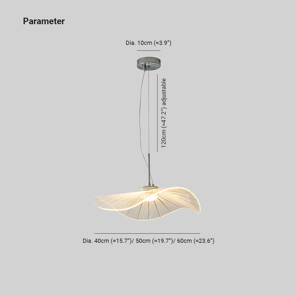 Renée Diseño Loto Hoja Metal Acrílico LED Lámpara Colgante Dormitorio