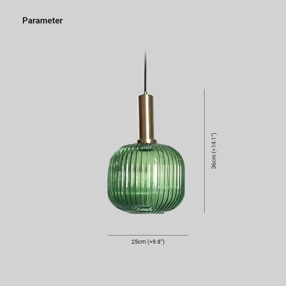 Hailie Minimalista Oval Metal/Acrílico Lámpara Colgante, Verde/Ámbar/Gris