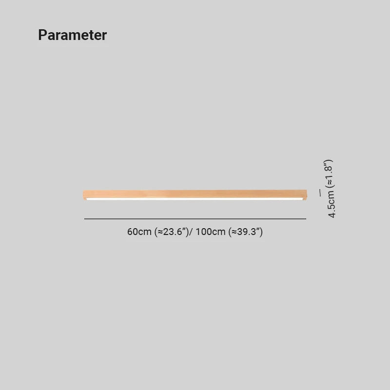 Edge Moderna Lineal Madera/Acrílico Lámpara de Techo Madera