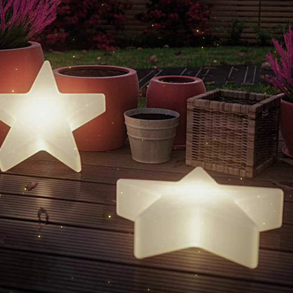 Minori Decorativa Estrella Acrílica Lámpara De Pie Exterior