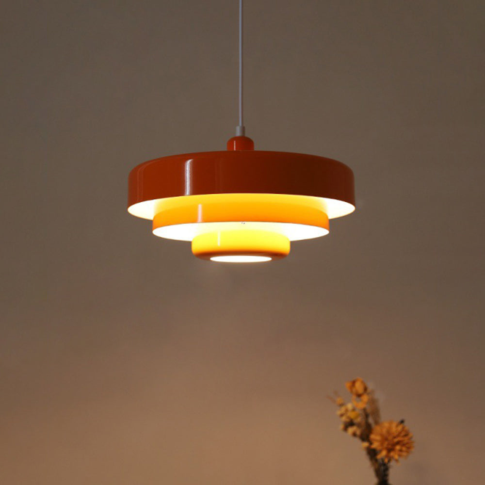 Morandi Moderna Diseño Metal Lámpara Colgante Naranja/Verde