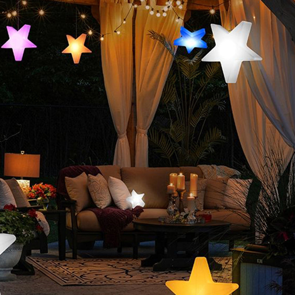 Minori Decorativa Estrella Acrílica Lámpara De Pie Exterior