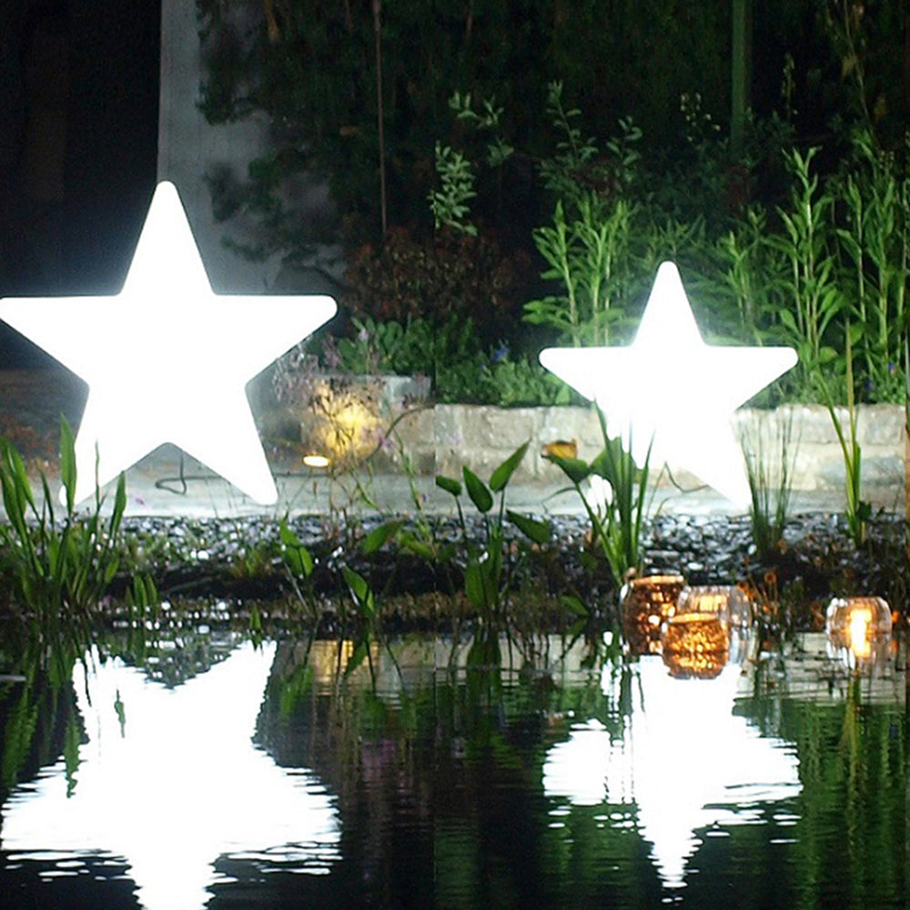 Minori Decorativa Estrella Acrílica Lámpara De Pie Exterior