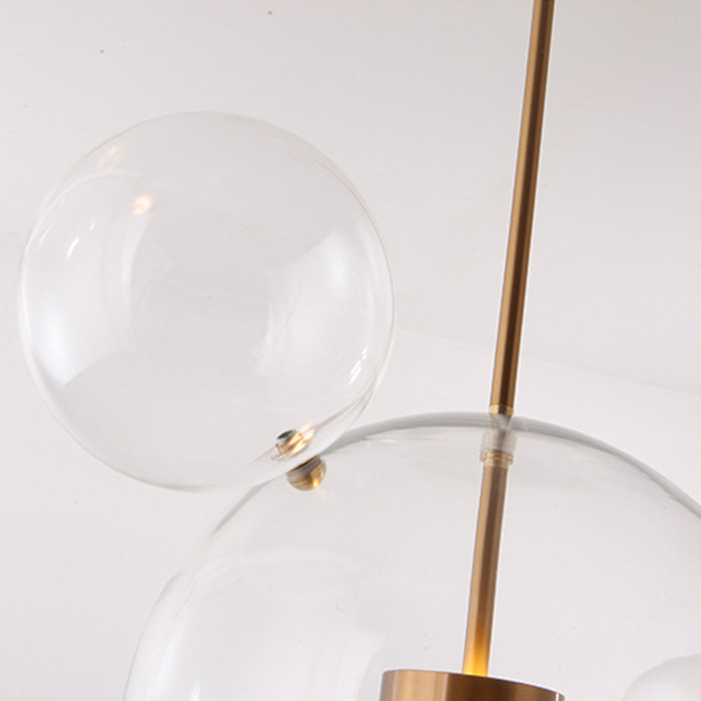 Hailie Moderna Diseño Lámpara Colgante de Burbujas Metal/Vidrio