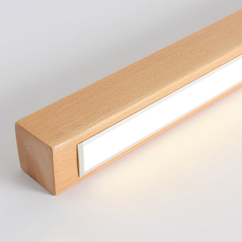 Edge Moderna Lineal Madera/Acrílico Lámpara de Techo Madera