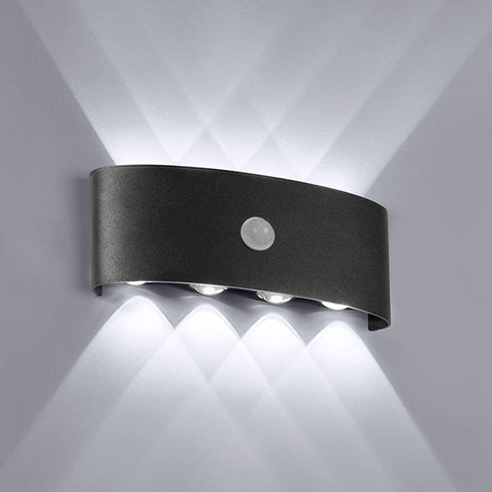 Orr Moderno Rectangular Metal LED Aplique de Pared Exterior Negro/Blanco