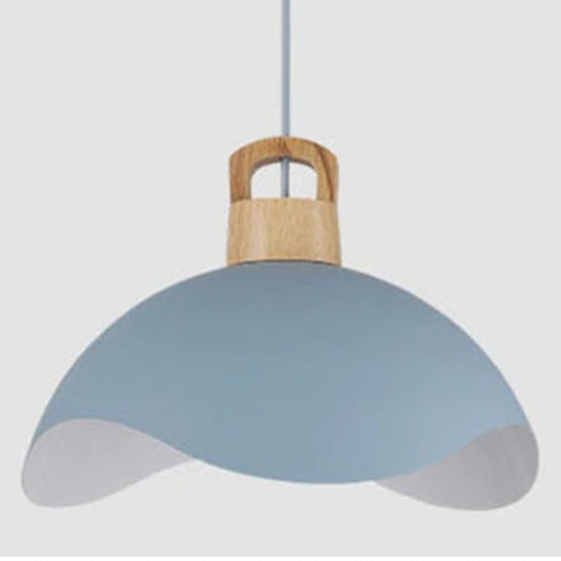 Morandi Decorativa Metal Minimalista Lámpara Colgante Madera