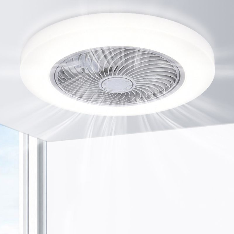 Quinn Ventilador de Techo con Luz sin aspas, Blanco Café Oro, Motor dc, ∅45CM/55CM