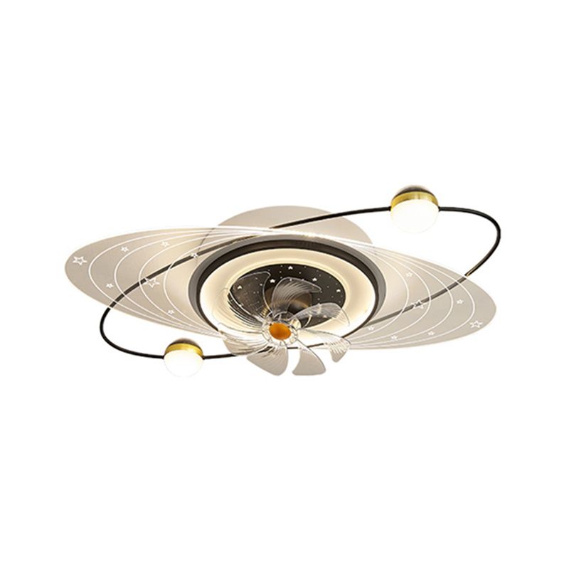 Madina Ventilador con Luz sin aspas, Negro & Oro, 6 Estilos Motor dc