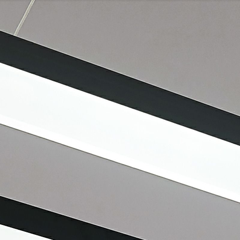 Bouvet Moderna Minimalista Rectangular Lámpara Colgante Negra