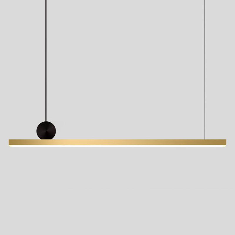 Edge Nórdica Lineal Metal/Plástico Lámpara Colgante Negra/Dorada