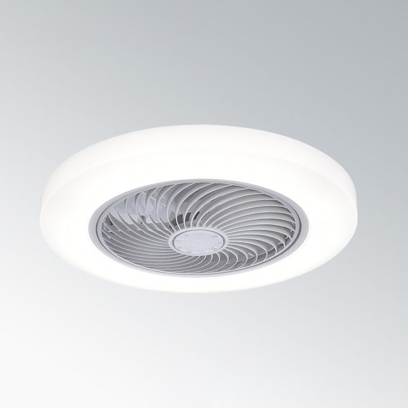 Quinn Ventilador de Techo con Luz sin aspas, Blanco Café Oro, Motor dc, ∅45CM/55CM